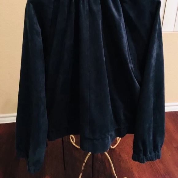 BCBG MaxAzria “Levi” Suede Jacket - Midnight Teal - New With Tags - Picture 4 of 6